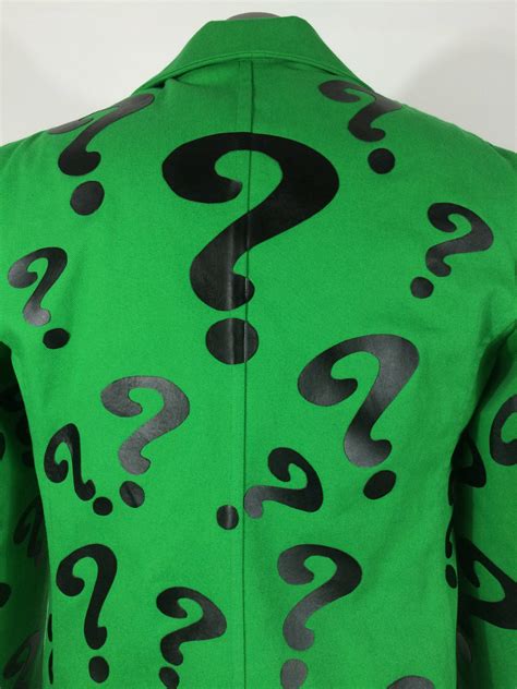 Riddler Suit Jacket With Question Marks And Hat Siq Clothing