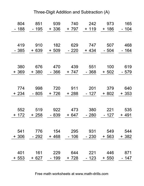 Addition And Subtraction Of Mixed Numbers Worksheet