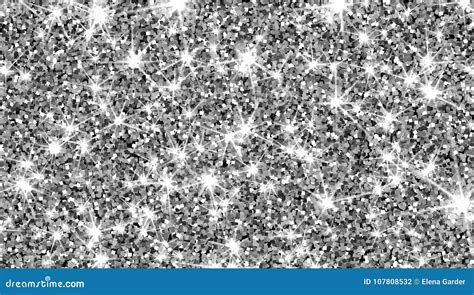 Silver Glitter Vector Texture Silver Sparcle Background Amber