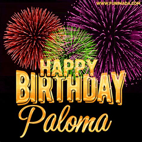 Wishing You A Happy Birthday Paloma Best Fireworks  Animated