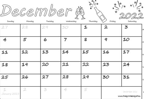 December 2022 United Kingdom Calendar Free Printable Pdf