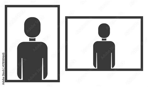 Vertical And Horizontal Photo Frame Orientation Symbol Portrait And