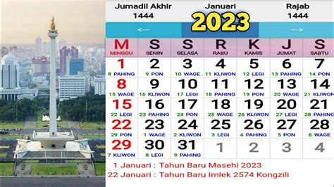 Kalender 2023 Komplit Dengan Libur Nasional Tanggal Jawa And Hijriyah