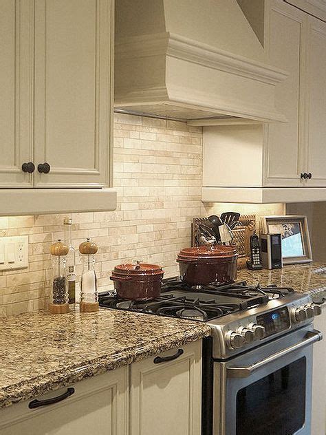 Light Ivory Travertine Kitchen Subway Backsplash Tile Backsplash Com