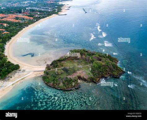 Indonesia Bali Aerial View Of Nusa Dua Beach Stock Photo Alamy