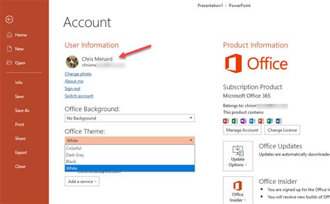 Changing Background Color In Office 365 Programs Microsoft Community
