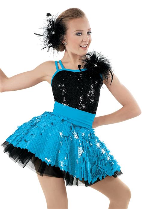 Weissman™ Neon Paillette Mesh Sequin Dress Dance Outfits Kids