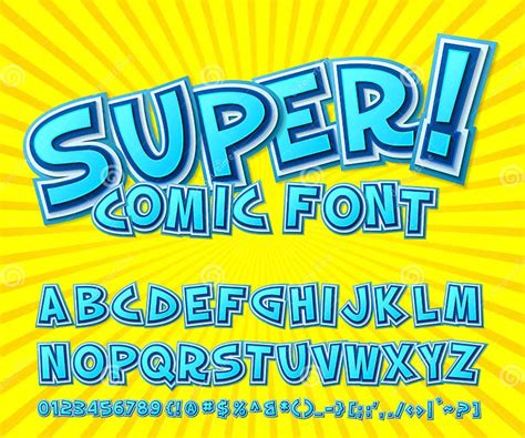 Creative Comic Font Vector Alphabet In Style Pop Art Stock Vector