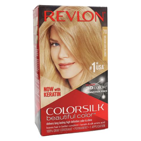 Revlon Colorsilk Beautiful Color Permanent Hair Color 70 Medium Ash Blonde