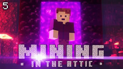 Noob Goes To The Nether In Hardcore Minecraft Mining In The Attic Ep 5 Youtube