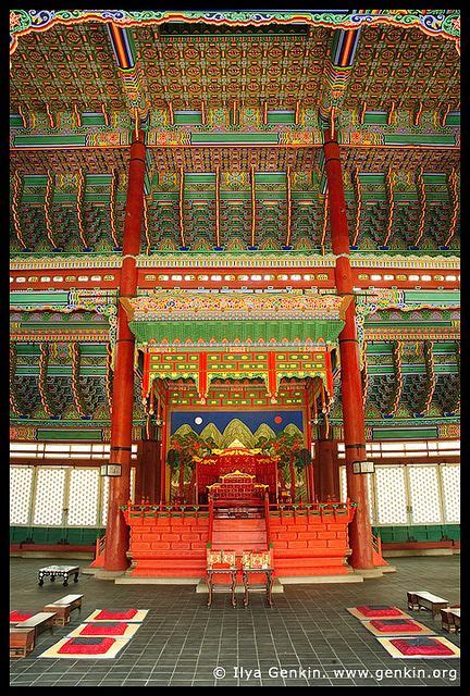 The Throne At Geunjeongjeon Hall At Gyeongbokgung Palace In Seoul