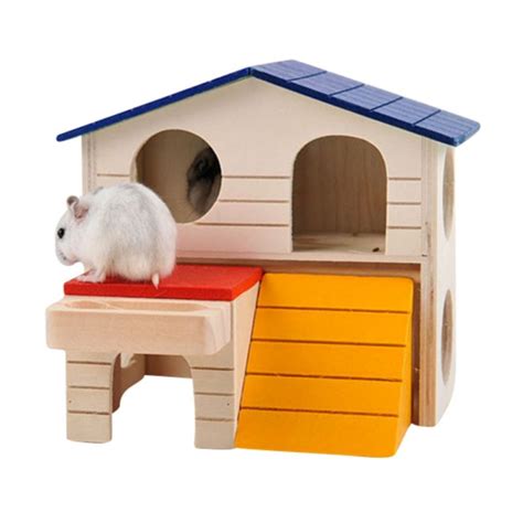 2018 Hamster Double Storey House Foldable Cage Hamster Mice Chew Toy