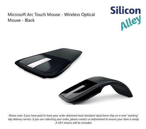 Microsoft Arc Touch Mouse Wireless Optical Mouse Black Silicon Alley