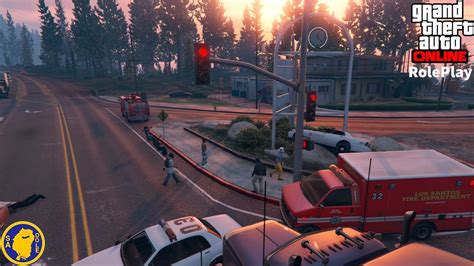 Gta 5 Roleplay Sadole Deputy Crashes Xbox One Fire Department
