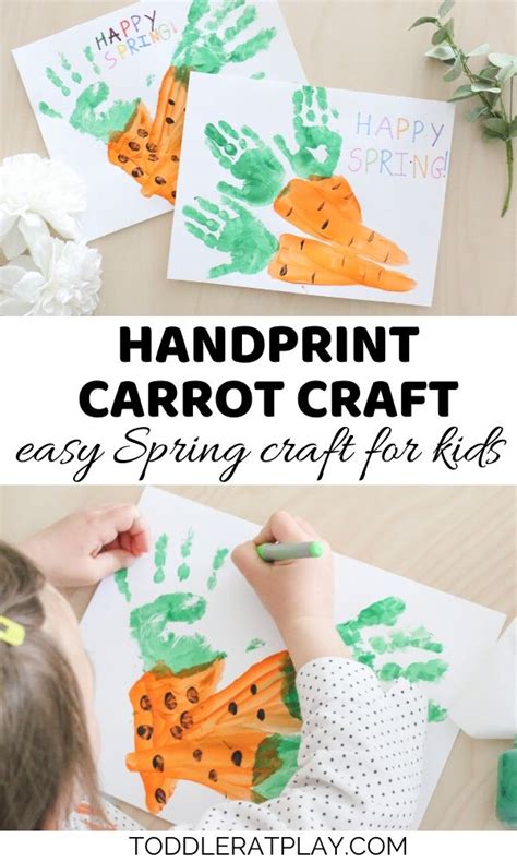 Handprint Carrot Craft Toddler At Play