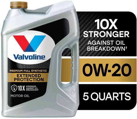 Valvoline Extended Protection Premium Full Synthetic 0w 20 Motor Oil 5