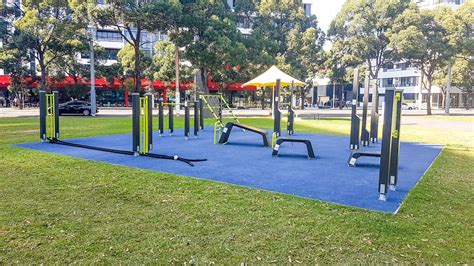 Australia Ave Reserve Outdoor Gym Sydney Olympic Park Robinhood The Free Open Air Gym