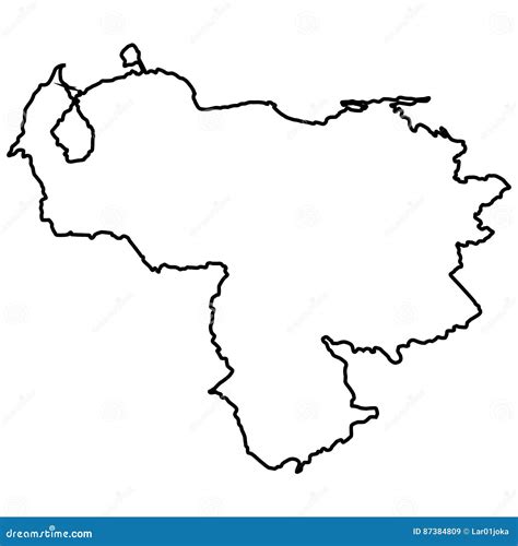 Isolated Venezuelan Map Stock Vector Illustration Of Nation 87384809