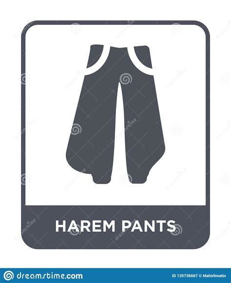 Harem Pants Icon In Trendy Design Style Harem Pants Icon Isolated On