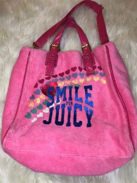 Juicy Couture Pink Terry Cloth Handbag Ebay