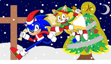 Merry Christmas From Sonic And Tails By Supersentaihedgehog On Deviantart