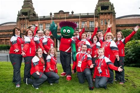 Glasgow 2014 Volunteers Collect Their Clydesider Uniforms Which Are