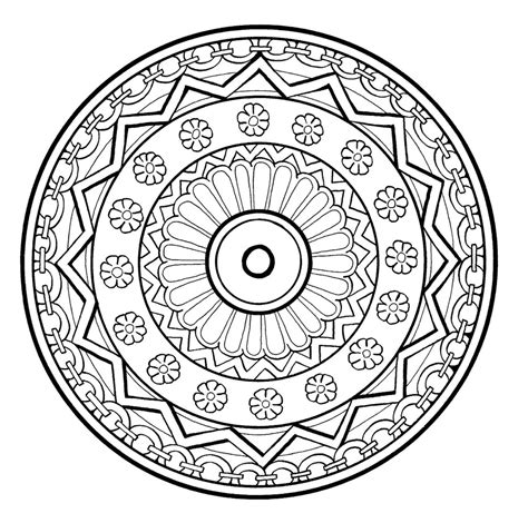 Printable Stress Relief Mandala Coloring Pages