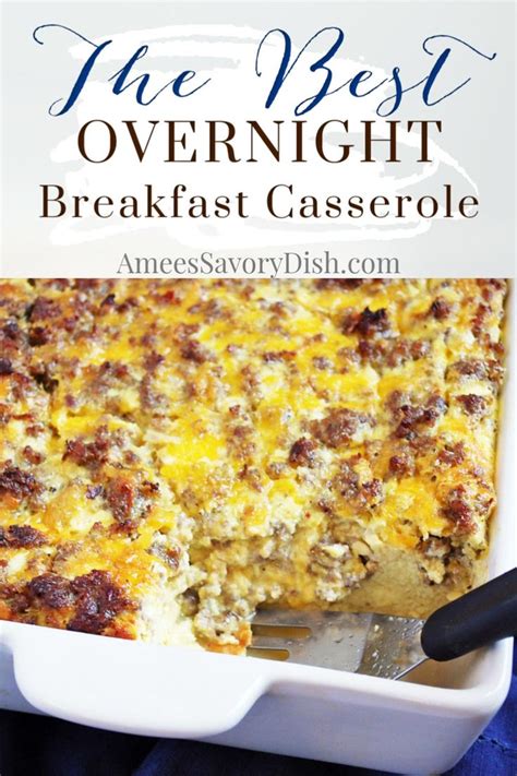 Easy Sausage And Egg Overnight Breakfast Casserole Delicious