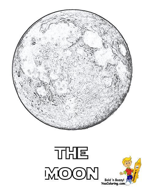 Moon Printable Coloring Pages