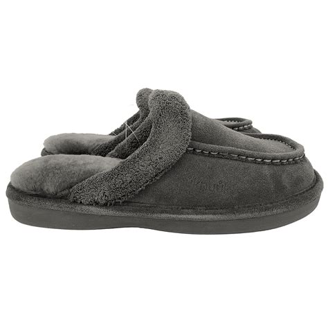 Nuknuuk Mens Grey Leather Slippers Various Sizes Canadawide
