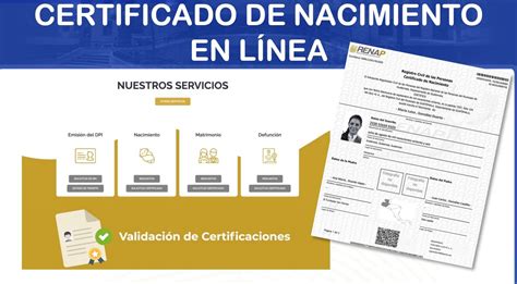 Certificado de Nacimiento en Línea RENAP