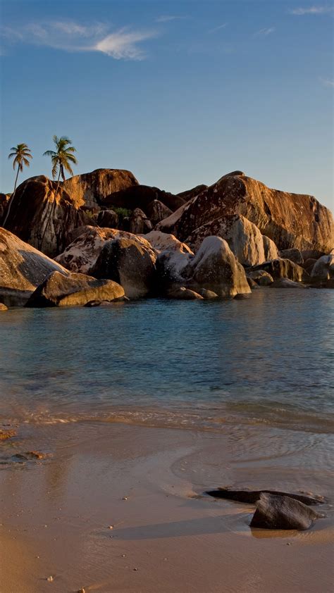 Tropical Sunset Island Beach Virgin Gorda Caribbean British Virgin