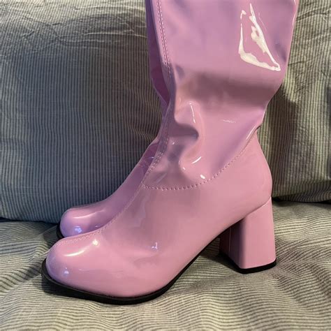 Size 10 Pink Gogo Boots Only Worn Once Perfect Depop