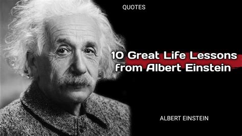 10 Great Life Lessons From Albert Einstein Alberteinstein Youtube