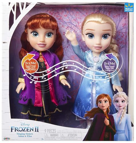 Disney Frozen 2 Singing Sisters Anna Elsa Exclusive 14 Doll 2 Pack With Sound Jakks Pacific Toywiz