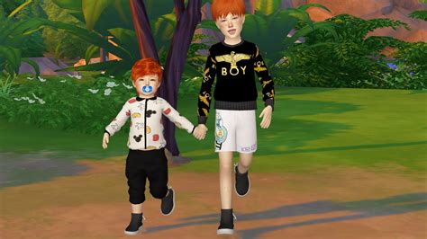 Mmsims Back Lace Up Shoes Kids And Toddler Version Redheadsims Cc