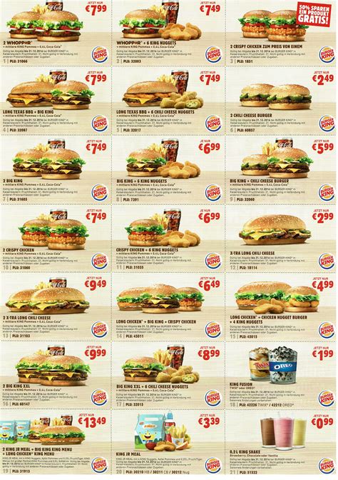 Dann nutzen sie doch unsere rabatte, um auf ihren geldbeutel zu achten! burger king gutscheine dezember 2016