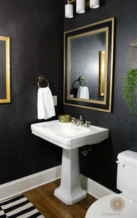 Chic Powder Room Ideas For Sizzling Bathroom Spaces Black Powder Room