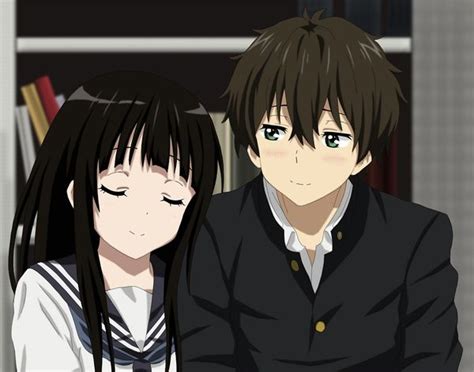 Chitanda Eru And Oreki Hōtarō Gambar Anime Seni Anime Gadis Anime