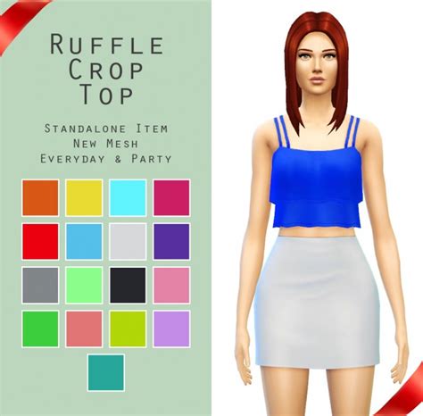 4 Crop Tops Plus Romper At Sim4ny Sims 4 Updates