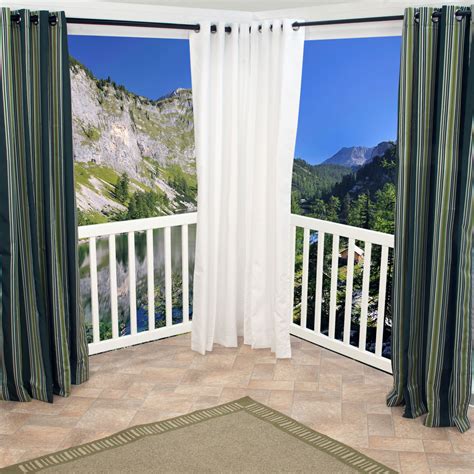 Shop Forest Stripe Grommet Polyester Outdoor Curtain 54 X