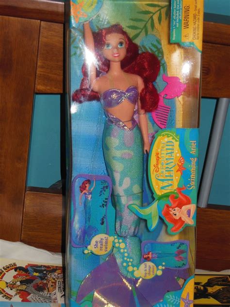 Little Mermaid Disney Swimming Ariel Action Figure Doll Nib 1555