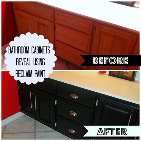 Chalk paint®, wax and lacquer. Bathroom Cabinets Reveal Using Reclaim Paint | Painting ...