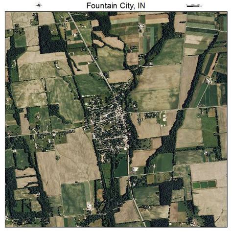 Aerial Photography Map Of Fountain City In Indiana