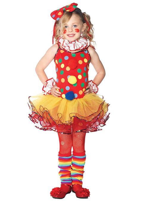 Girls Clown Cutie Tutu Costume Girls Clown Halloween Costumes