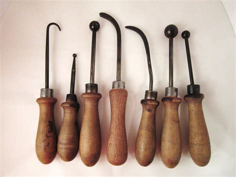 Seven Old Shoemaker Boot Making Hand Tools, Leather Working - Other