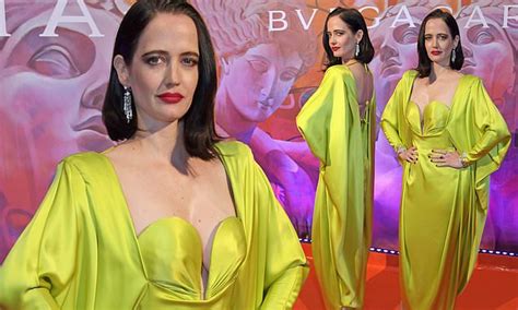 eva green shows off her killer figure in a plunging elegant lime dress free nude porn photos
