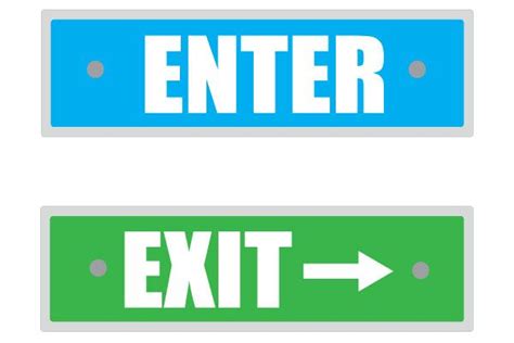 Exit ( plural exits) an exit sign. Printable Enter Sign and Exit Signs Free Download ...