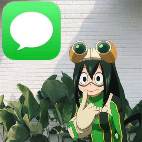 Imessages Anime App Icon Character Tsuyu Asui From Boku No Hero