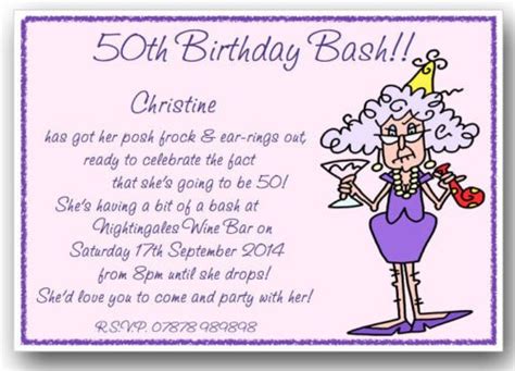 Dinywageman Funny 50th Birthday Invitations Templates